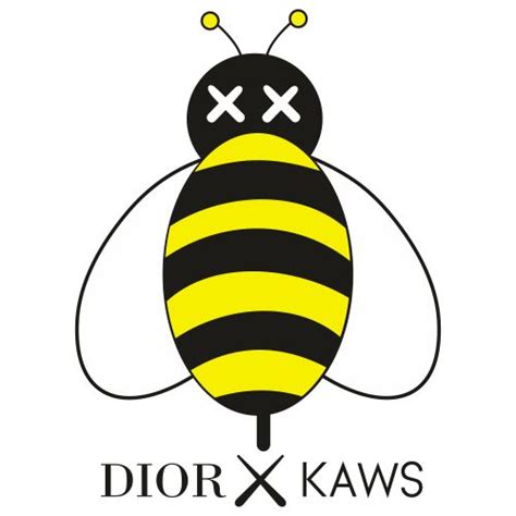 kaws x Dior bee logo